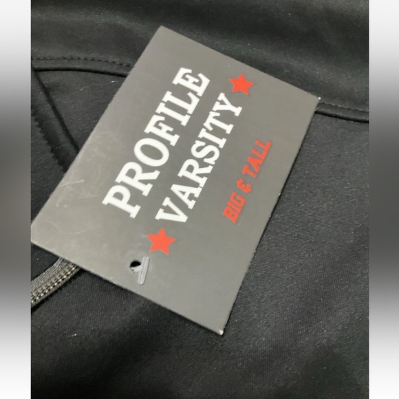 Profile Varsity Purdue Men’s  Size‎ 2XLT Black Quarter Zip Pullover Shirt NWT - Picture 4 of 8